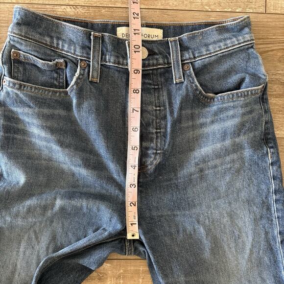 Denim Forum Aritzia Yoko High Rise Ankle Slim Button Fly Blue 26 Organic Cotton - Picture 5 of 9